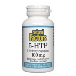 5-HTP, 5-Хидрокситриптофан 100 мг 60 таблети Natural Factors