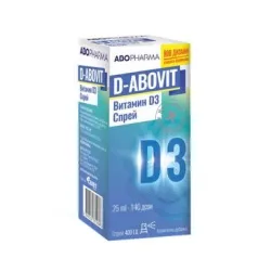 Абофарма Д-Абовит, D-Abovit Витамин D3 спрей 400 I.U. 140 дози 25 мл