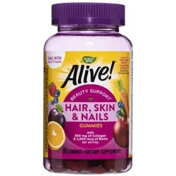 Alive коса, кожа и нокти, premium формула 60 желирани таблетки