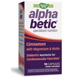 Алфа Бетик Канела + Магнезий и Биотин, Alpha Betic Cinnamon with Magnesium & Biotin 90 капсули
