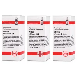 Ацидум нитрикум, Acidum nitricum D 10, D 30, D 1000 DHU