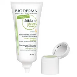 Bioderma Sebium Global Cover крем оцвевянащ 30мл Bioderma Sebium Global Cover крем оцвевянащ 30мл