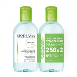 Bioderma Sebium комплект мицеларна вода 250мл x2бр