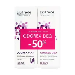 Biotrade Odorex Foot комплект спрей 50мл + дезодорант 50мл Biotrade Odorex Foot комплект спрей 50мл + дезодорант 50мл