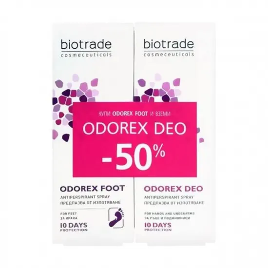 Biotrade Odorex Foot комплект спрей 50мл + дезодорант 50мл