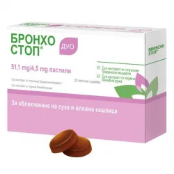 Бронхостоп дуо, Bronchostop duo пастили 20 бр.