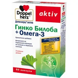 Допелхерц актив Гинко билоба + Омега-3 60 капсули