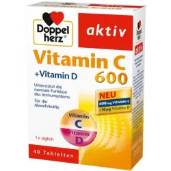 Допелхерц актив Витамин С 600mg + Витамин D 40 таблетки