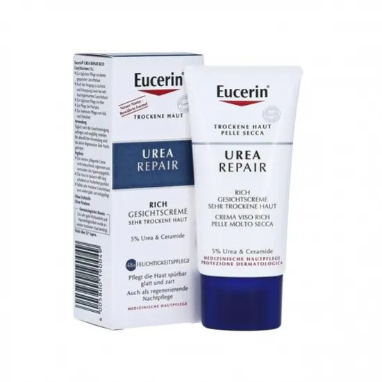 Eucerin подхранващ крем за лице за суха кожа 5% уреа 50мл.