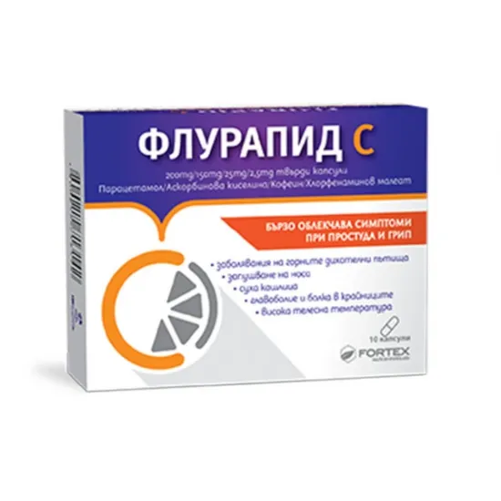 Флурапид C, Flurapid C 20 капсули Фортекс