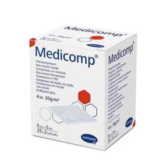 Hartmann Medicomp стер компреси  5/5 см 25х2 броя
