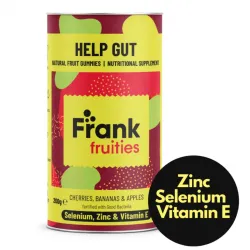 Желирани витамини със Селен, Цинк и Витамин Е – Frank Fruities Help Gut череша, банан и ябълка – 200 гр.