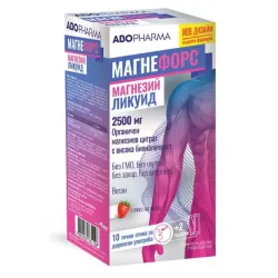 Магнефорс Ликуид, 2500 mg магн. цитрат, ягода, 10 + 2 сашета