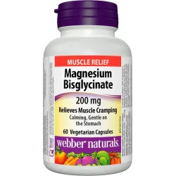 Магнезиев бисглицинат Magnesium Bisglycinate, 200 mg, 60 капсули