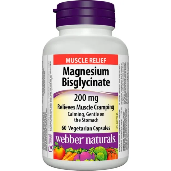 Магнезиев бисглицинат Magnesium Bisglycinate, 200 mg, 60 капсули