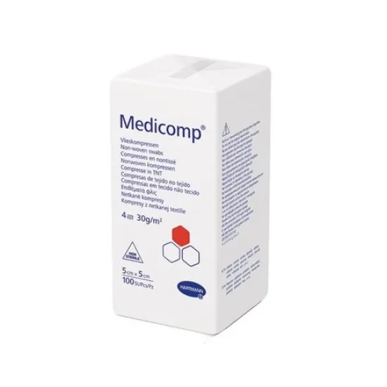 Медикомп нестер абсорбиращи компреси 5 x 5см 100 броя