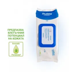 Mustela, Мустела почистващи и успокояващи кърпички 60бр.