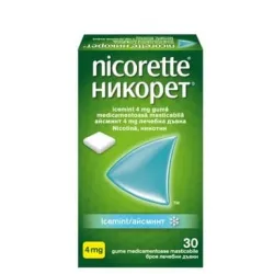 Никорет Айсминт, Nicorette Icemint лечебна дъвка 4мг х30