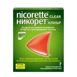 Никорет Клиър, Nicorette Clear 15мг/16часа трансдермален пластир