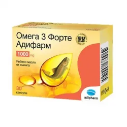 Омега 3 форте 1000мг  X 30 капсули Adipharm