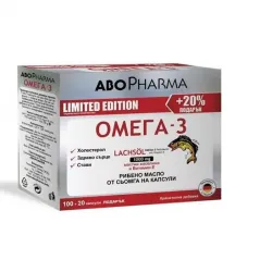 Омега-3 рибено масло  100+20 капсул  Abo Pharma