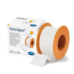 Омнипор адхезивна лента хартия 5м/2,5 см х1бр