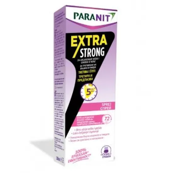 Паранит Extra Strong спрей за третиране на въшки 100 мл Паранит Extra Strong спрей за третиране на въшки 100 мл