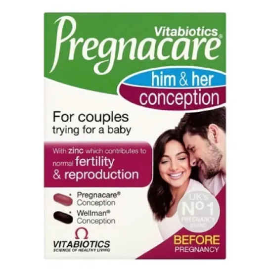Прегнакер, Pregnacare Зачеване за него и за нея табл.х30+30 Прегнакер, Pregnacare Зачеване за него и за нея табл.х30+30
