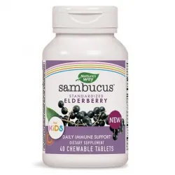 Самбукус за деца дъвчащи таблетки x40бр Natures Way