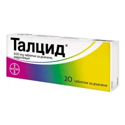 Талцид при киселини, подуване, гастрит и язва x 20 таблетки, Bayer