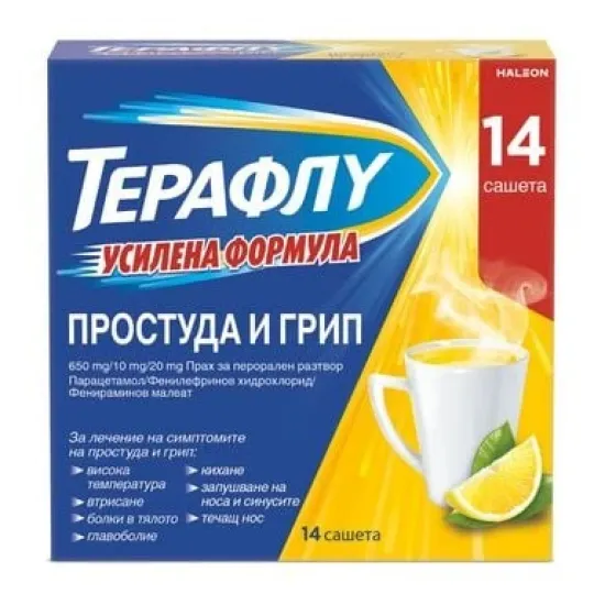 Терафлу при грип и простуда X 14 сашета