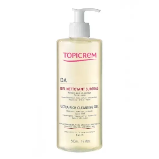 Topicrem DA Ultra Rich Cleansing Gel за много суха кожа 500мл