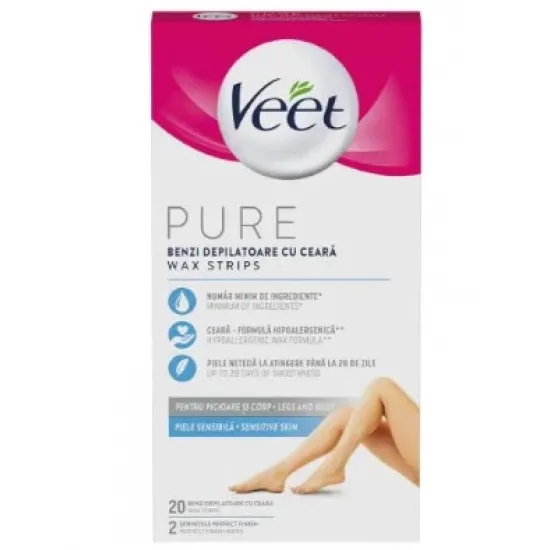 Veet Pure депилиращи ленти за тяло 20 бр
