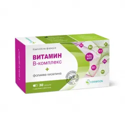 Витамин B-комплекс + Фолиева киселина капсули x 30 Дансон